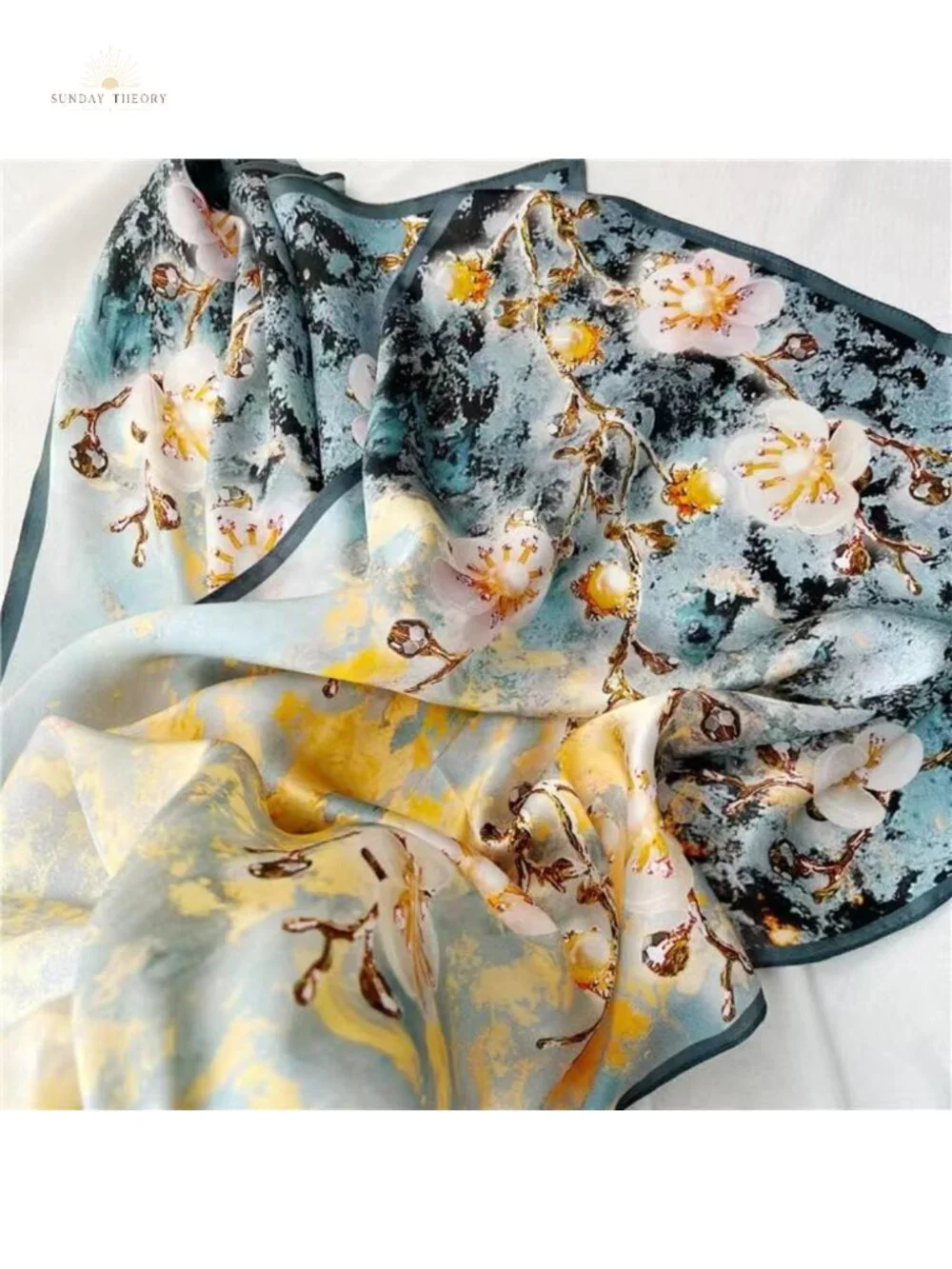 100% Pure Mulberry Silk Long Oblong Shawl Scarf Wrap Lightweight Gift